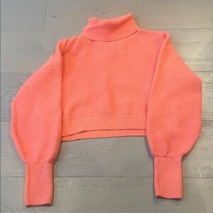 Design Lab Lord & Taylor Pink Cowl Neck Sweater